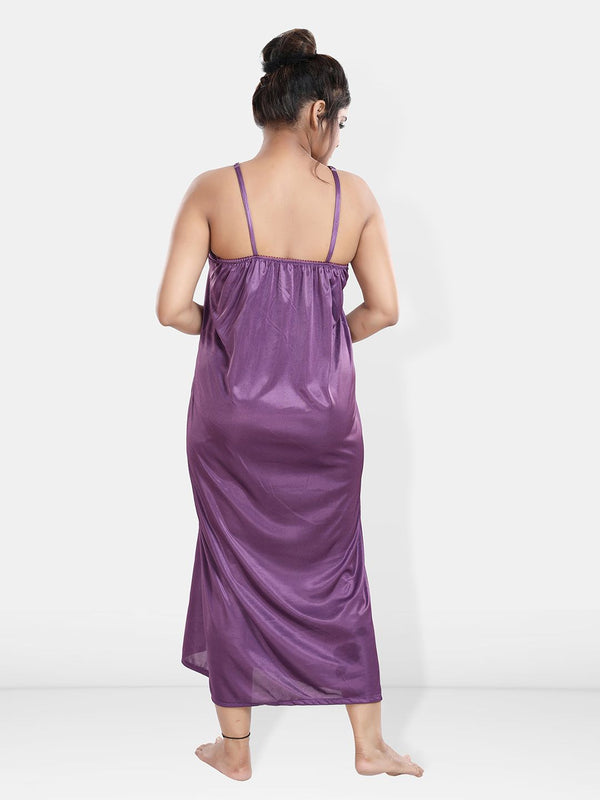 Be You Maxi Satin Wrap Nightdress With Robe
