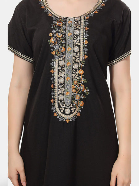Be You Floral Embroidered Maxi Nightdress