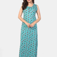 Be You Conversational Printed Sleeveless Maxi Nightdress