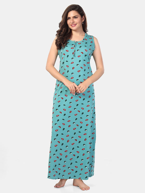 Be You Conversational Printed Sleeveless Maxi Nightdress