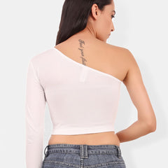 Be You One Shoulder Cotton Crop Top