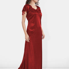 Be You V-Neck Satin Maxi Nightdress