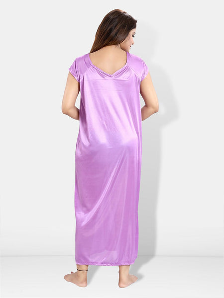 Be You 6 Pieces Satin Maxi Nightwear Set