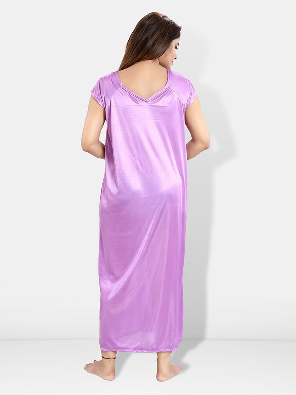 Be You 6 Pieces Satin Maxi Nightwear Set