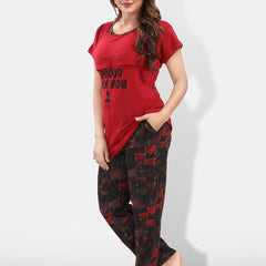 Be You Typography Printed Maternity Night Suit