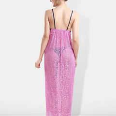 Be You Shoulder Straos Lace Detail Maxi Nightdress With Robe