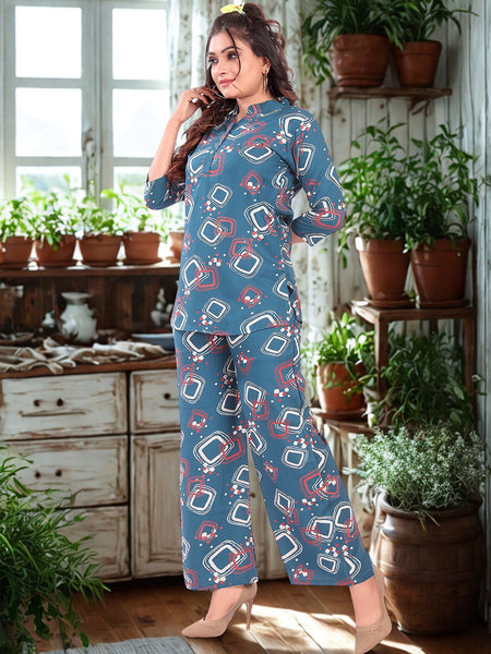 Be You Printed Top & Trousers Co-Ord Set