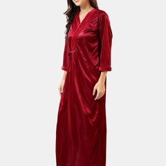 Be You Self Design Nightdress With Robe