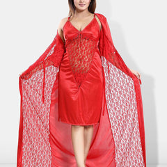 Be You V-Neck Satin Maxi Nightdress With Robe
