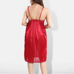 Be You Self Design V-Neck Maxi Nightdress with Robe