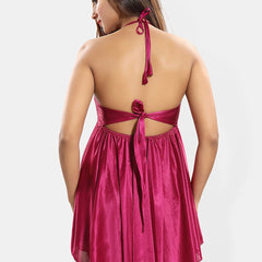 Be You Satin Halter Neck Baby Doll