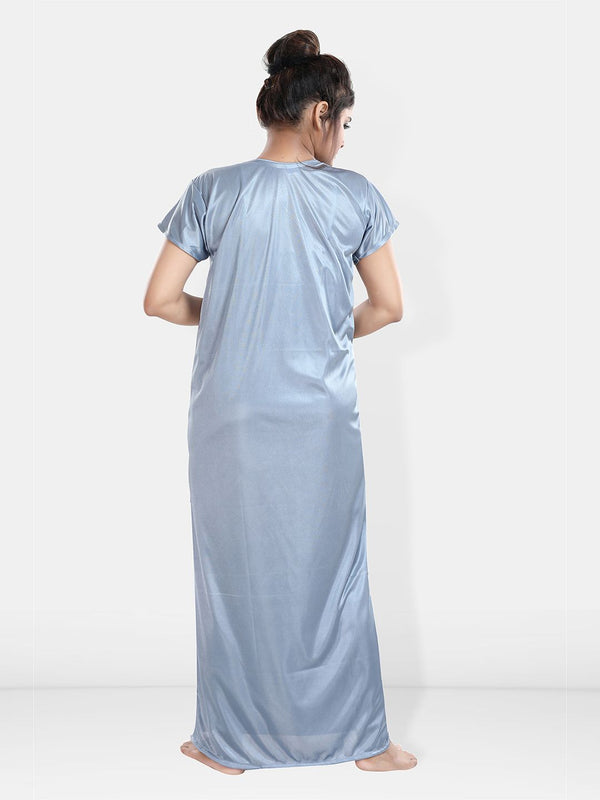 Be You Maxi Satin Wrap Nightdress With Robe