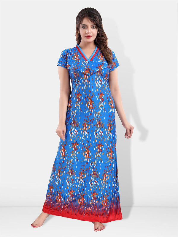 Be You Polka Dot Printed Satin Feeding & Maternity Nightdress