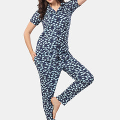 Be You Geometric Printed Night suit