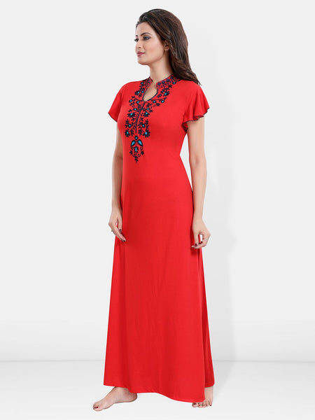 Be You Embroidered Maxi Nightdress