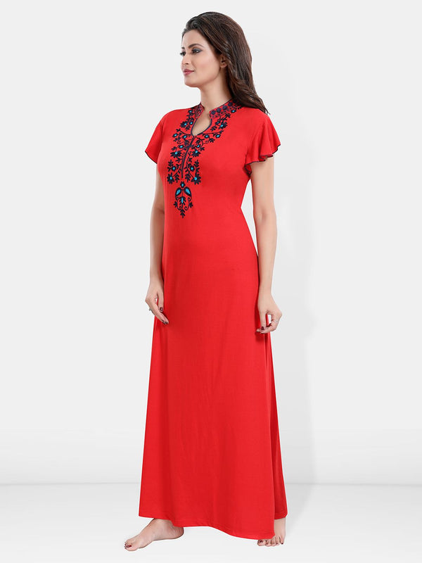 Be You Embroidered Maxi Nightdress