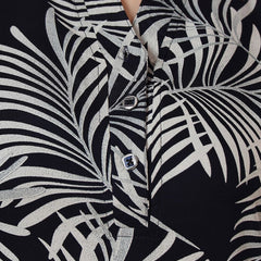 Be You Tropical Printed Mandarin Collar Longline Night Suit