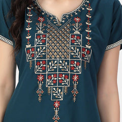 Be You Floral Embroidered Maxi Nightdress