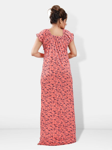 Be You Floral Printed Satin Maxi Nightdress