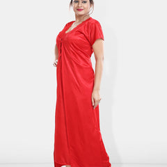 Be You Maxi Satin Wrap Nightdress With Robe