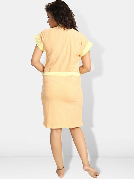 Be You Women Cotton Anti-bacterial Super Soft Bath Robe With Belt