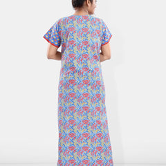 Be You Printed Pure Cotton Maxi Nightdress