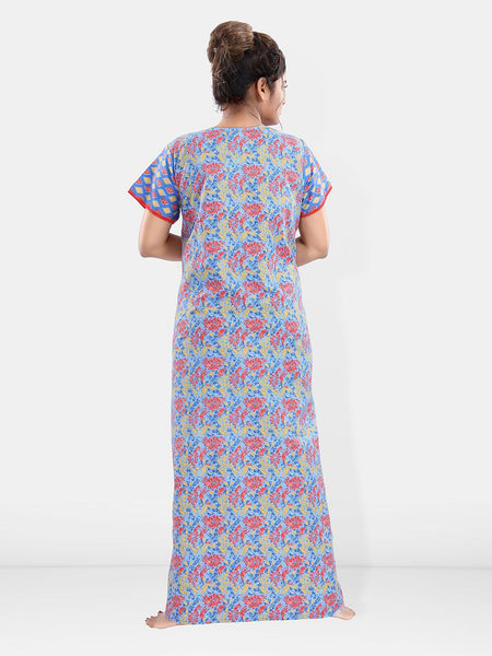 Be You Printed Pure Cotton Maxi Nightdress