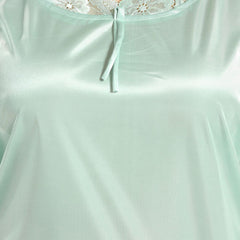 Be You Green Satin Maxi Shoulder Straps Nightdress