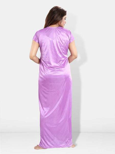 Be You 6 Pieces Satin Maxi Nightwear Set