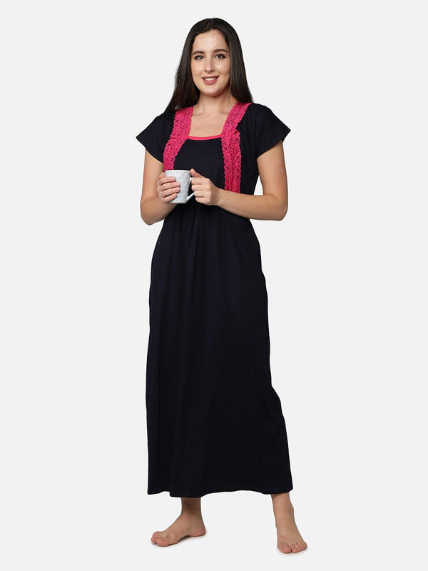 Be You Navy Blue Maxi Nightdress