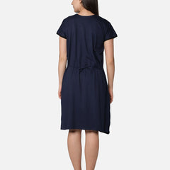 Be You Navy Blue Cotton Blend Nightdress