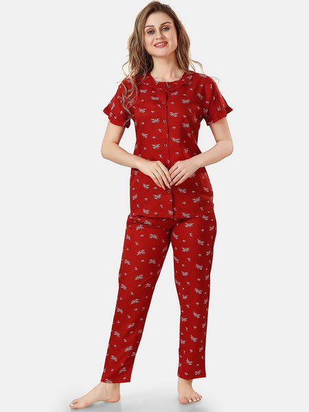 Be You Floral Printed Night Suit