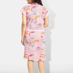 Be You Women Printed Cotton Anti-bacterial Super Soft Bath Robe With Belt