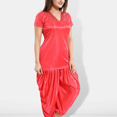 Be You 6 Pieces Satin Maxi Nightdress