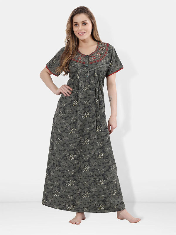 Be You Floral Printed Maxi Nightdress