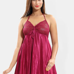 Be You Satin Halter Neck Baby Doll