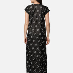 Be You Printed Satin Maternity Maxi Nightdress