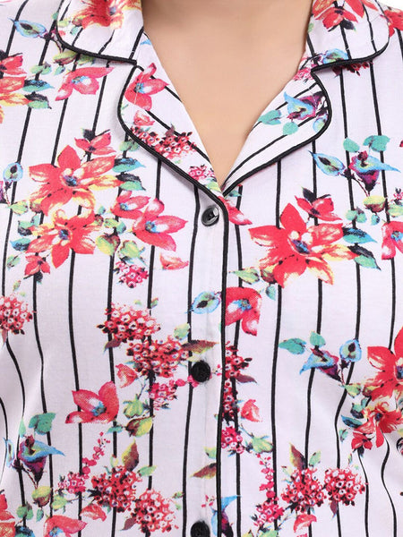 Be You Floral Printed Night Suit