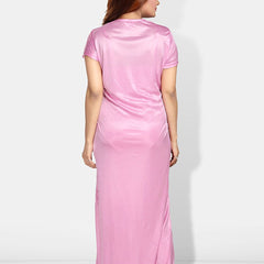 Be You Shoulder Straps Satin Maxi Nightdress With Robe