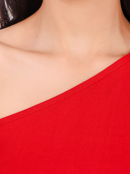 Be You One Shoulder Cotton Crop Top