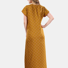 Be You Ethnic Motifs Printed Maxi Nightdress