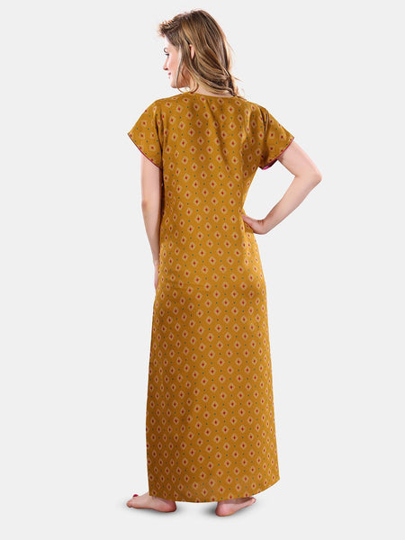 Be You Ethnic Motifs Printed Maxi Nightdress