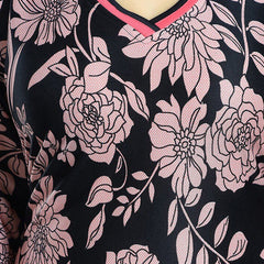 Be You Floral Printed V-Neck Satin Maxi Nightdress