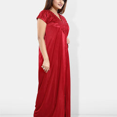 Be You 6 Pieces Satin Maxi Nightdress
