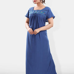 Be You Floral Embroidered Maxi Sweat Nightdress