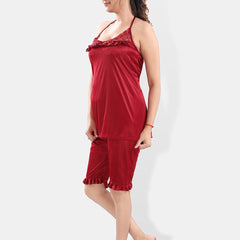 Be You Satin Night Suit With Robe