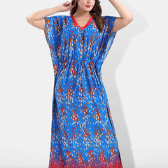 Be You Printed Satin Maxi Kaftan Nightdress