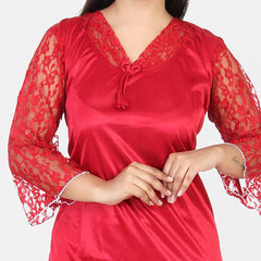 Be You Women Satin Maxi Nightdress