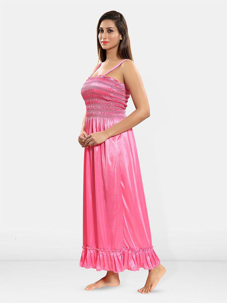 Be You Set of 2 Satin Maxi Wrap Nightdress