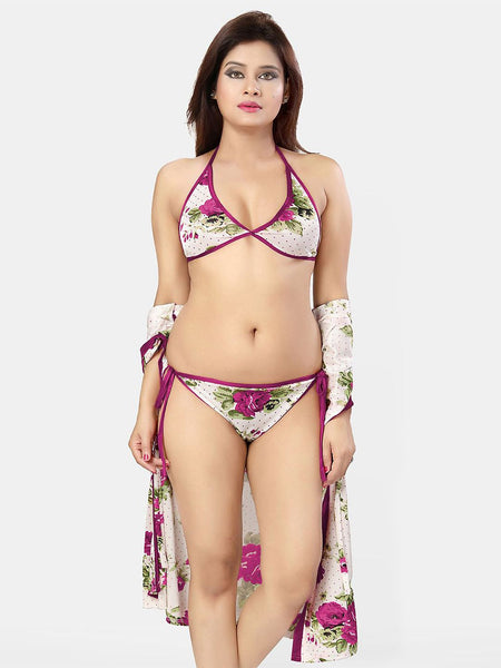 Be You Women Floral Printed Nightdress